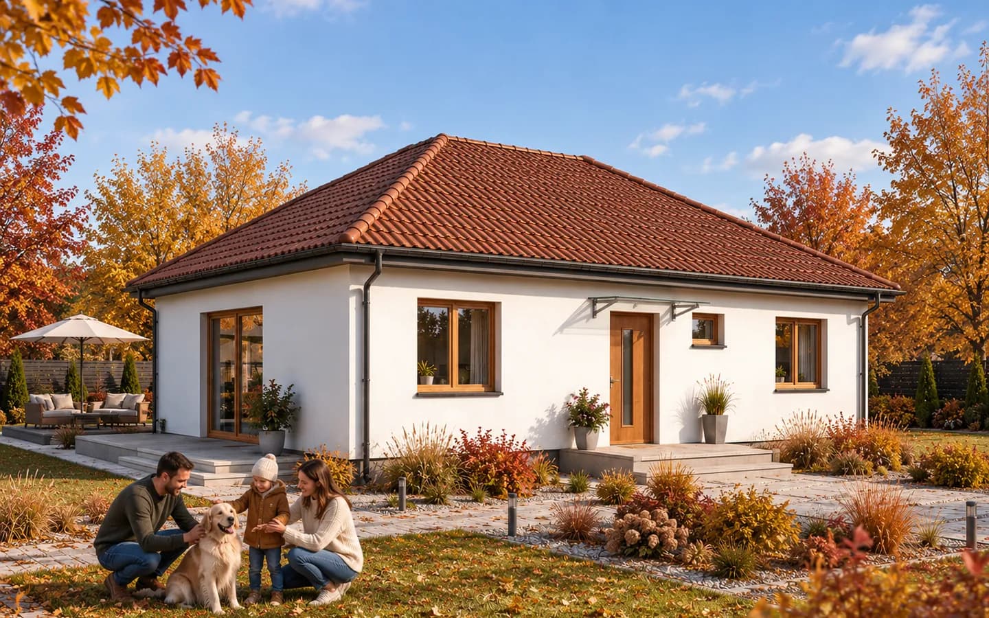 100 m², układ Elastyczny, dach czterospadowy